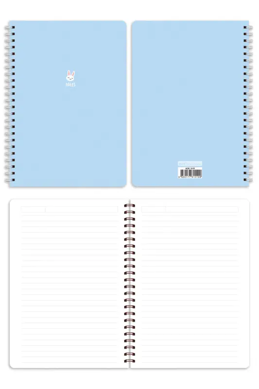 A5 Spiral Notebook 80 Sheets 4-Pack - Ruled 164XSERI-Blue - 6