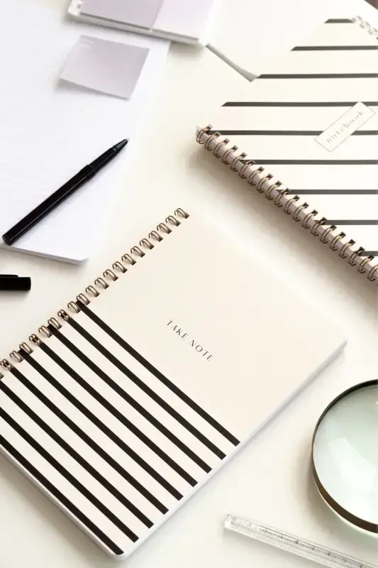 A5 Spiral Notebook 80 sheets 4-pack - Ruled-Black - 2