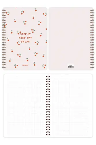 A5 Spiral Notebook 80 Sheets 4-Pack - Squared Fruits-Colorful - 5