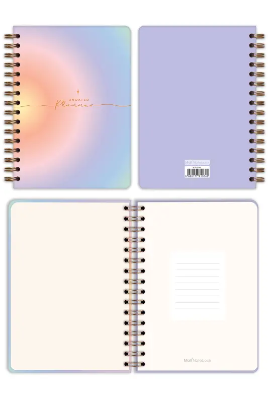A5 Spiral Undated Planner Agenda with Motivation Pages Rainbow-Multicolor - 5