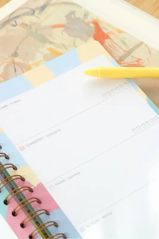 A5 Spiral Undated Planner Journal with Motivation Pages - Pink - 3