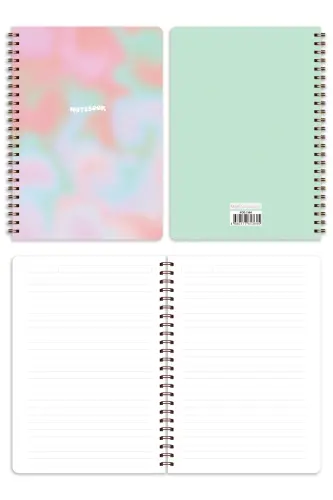 A5 Spiralli Maktab Dasturi 80 varaq 4 ta to'plam - chiziqli - MATT NOTEBOOK (1)