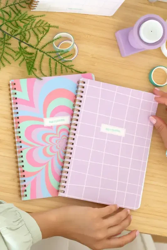 A5 Spiralli Maktab Dasturi 80 varaq 4 ta to'plam - chiziqli - 5