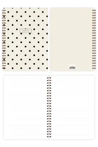 A5 Spiralli Okul Defteri 80 yaprak 4'lü Set - Çizgili - 6