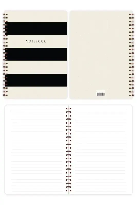 A5 Spiralli Okul Defteri 80 yaprak 4'lü Set - Çizgili - 7