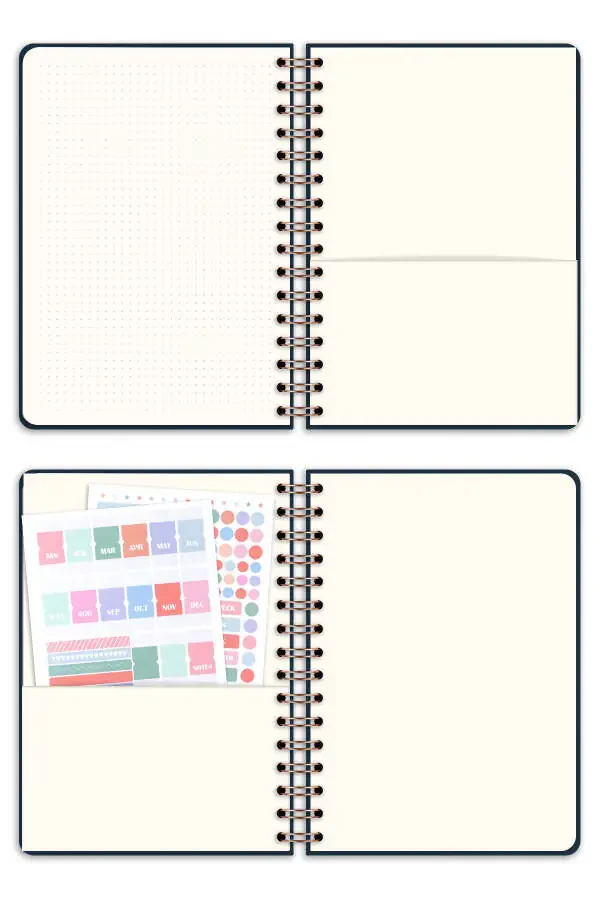 A5 Spiralli Zig'ir Doimiy Rejalashtirish Kundaligi Ko'k - 6