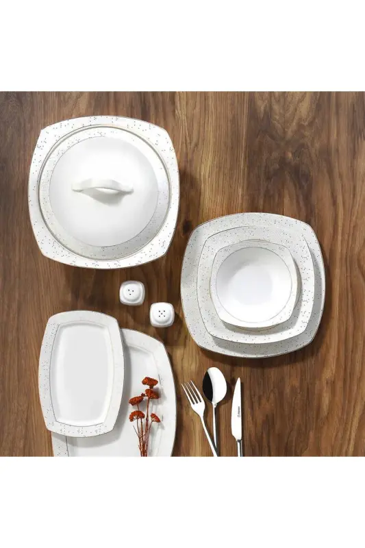 A8126 Mona Collection 60 Piece Square Dinner Set - 1