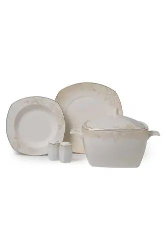 A8237 Pearl Star Kare Yemek Takımı 60 Parça - No Color - 1