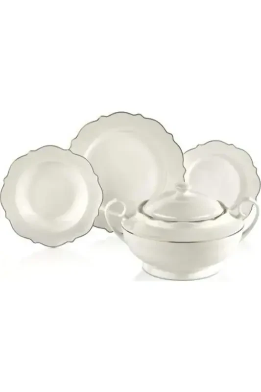 A8241 Eliza 60 Piece Dinner Set-Gold - KORKMAZ