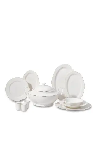 Eliza Collection 60 Parça Gold Yuvarlak Yemek Takımı A8241 - NoColor-14db5b39 - 1