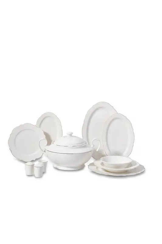 Eliza Collection 60 Parça Gold Yuvarlak Yemek Takımı A8241 - NoColor-14db5b39 - 1
