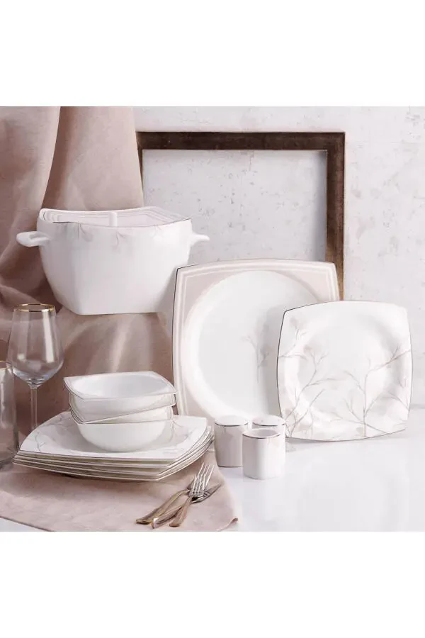 A8461 Bone Sel.60 P Dinner Set (SQUARE) - 1