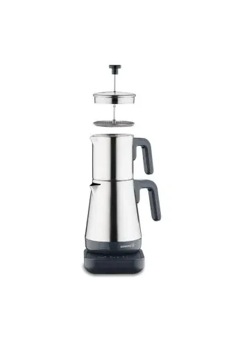 A850-01 Moderna Elektrikli Çay Makinesi French Press Özellikli Gri - KORKMAZ