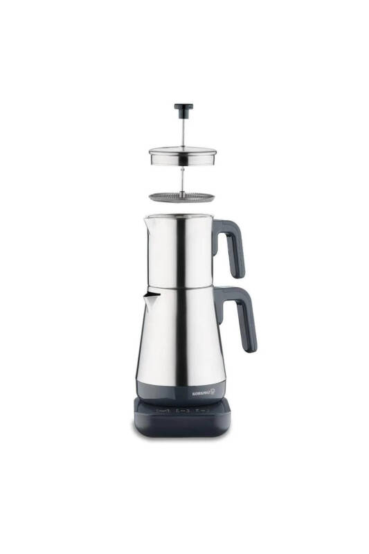 A850-01 Moderna Elektrikli Çay Makinesi French Press Özellikli Gri - 1