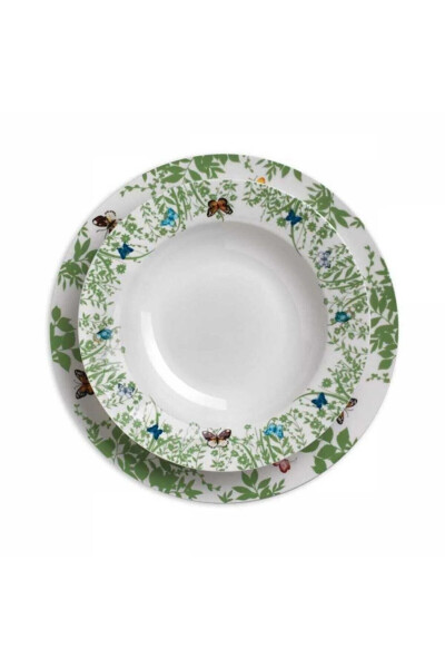A8963 Siesta Collection 6 Kişilik 24 Parça Yemek Takımı - YEŞİL - KORKMAZ (1)