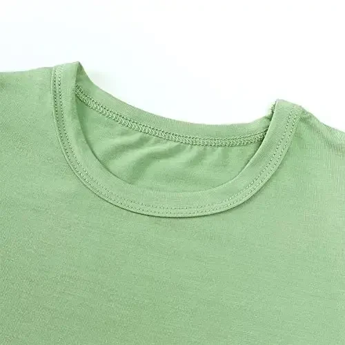 Aablexema Baby Short Summer Pajamas - Toddler Cool Jammies Pjs Rayon from Bamboo,2pcs Kids Sleepwear Set for Boys Girls - 3