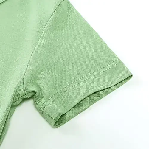 Aablexema Baby Short Summer Pajamas - Toddler Cool Jammies Pjs Rayon from Bamboo,2pcs Kids Sleepwear Set for Boys Girls - 4