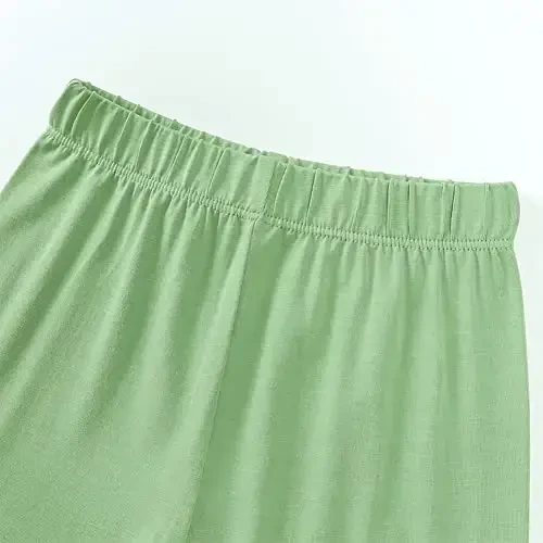 Aablexema Baby Short Summer Pajamas - Toddler Cool Jammies Pjs Rayon from Bamboo,2pcs Kids Sleepwear Set for Boys Girls - 6