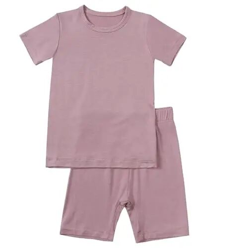 Aablexema Baby Short Summer Pajamas - Toddler Cool Jammies Pjs Rayon from Bamboo,2pcs Kids Sleepwear Set for Boys Girls - AABLEXEMA