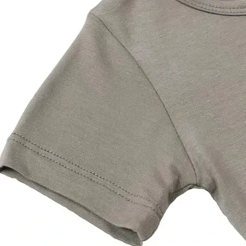 Aablexema Baby Short Summer Pajamas - Toddler Cool Jammies Pjs Rayon from Bamboo,2pcs Kids Sleepwear Set for Boys Girls - 4