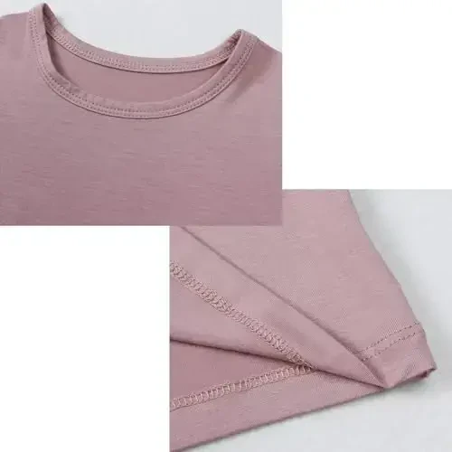 Aablexema Baby Short Yozgi Pijamalar - Go'daklar uchun salqin Jammies Pjs Bamboo rayonidan, 2 dona bolalar uchun uyqu kiyimi to'plami o'g'il bolalar qizlar uchun - 3