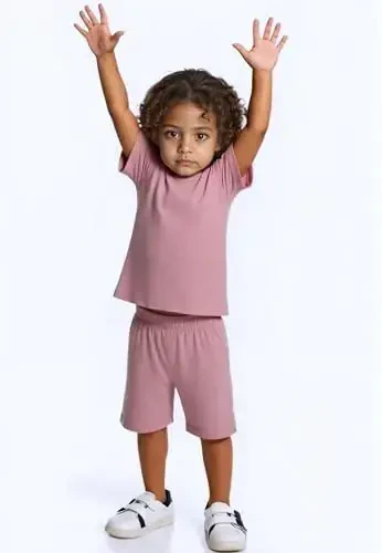 Aablexema Baby Short Yozgi Pijamalar - Go'daklar uchun salqin Jammies Pjs Bamboo rayonidan, 2 dona bolalar uchun uyqu kiyimi to'plami o'g'il bolalar qizlar uchun - 6