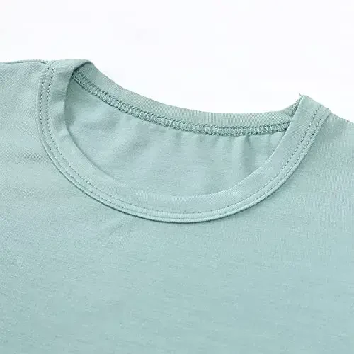 Aablexema Baby Short Yozgi Pijamalar - Toddler Salqin Jammies Pjs Bambukdan Rayon, 2 dona Bolalar Uyqu Kiyimi O'g'il Qizlar uchun - 3