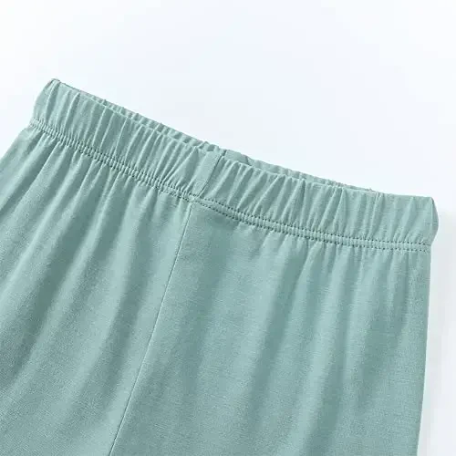 Aablexema Baby Short Yozgi Pijamalar - Toddler Salqin Jammies Pjs Bambukdan Rayon, 2 dona Bolalar Uyqu Kiyimi O'g'il Qizlar uchun - 6