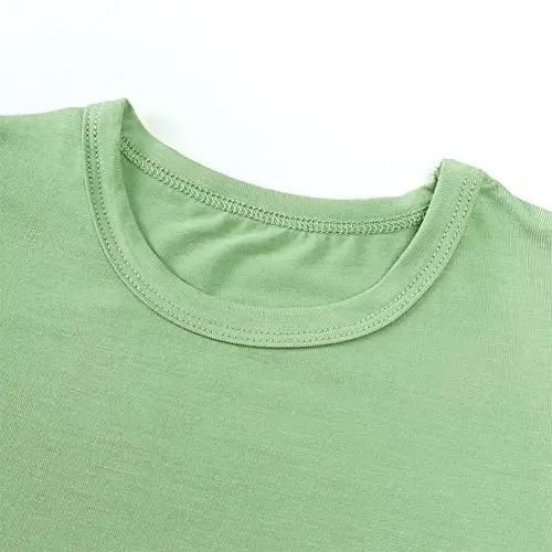 Aablexema Baby Short Summer Pajamas - Toddler Cool Jammies Pjs Rayon from Bamboo,2pcs Kids Sleepwear Set for Boys Girls - 3