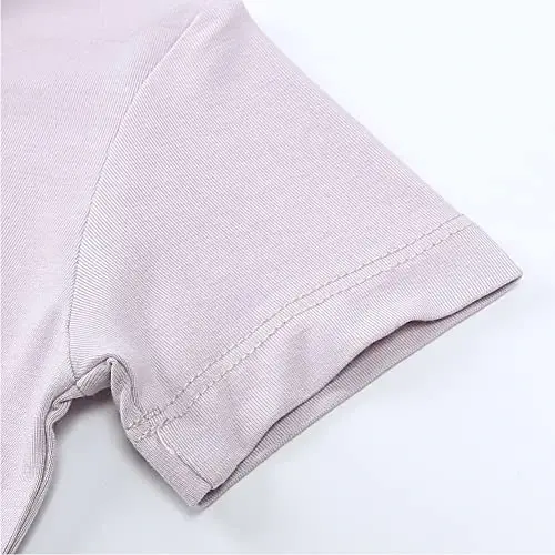 Aablexema Bebek Kısa Yazlık Pijama - Yürümeye Başlayan Çocuklar İçin Bambudan Üretilmiş Serin Pijamalar, Erkek ve Kız Çocukları İçin 2 Parça Pijama Takımı - 4