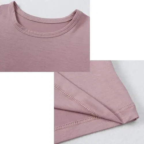 Aablexema Baby Short Summer Pajamas - Toddler Cool Jammies Pjs Rayon from Bamboo,2pcs Kids Sleepwear Set for Boys Girls - 3