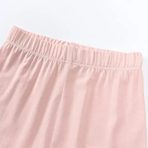 Aablexema Baby Short Summer Pajamas - Toddler Cool Jammies Pjs Rayon from Bamboo,2pcs Kids Sleepwear Set for Boys Girls - 6