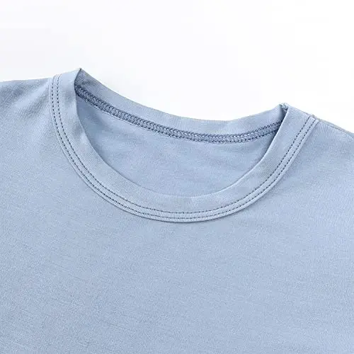 Aablexema Go'daklar uchun Qisqa Yozgi Pijamalar - Bolalar uchun Salqin Pijama Bambukdan yasalgan Rayon, O'g'il bolalar Qizlar uchun 2 dona Bolalar uquv kiyimlari to'plami - 5