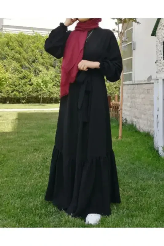 Abaya ferace-Koyu siyah - 1