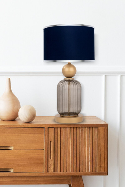 Абажур из черного стекла с контрастом Lotus - MODAZONE (1)