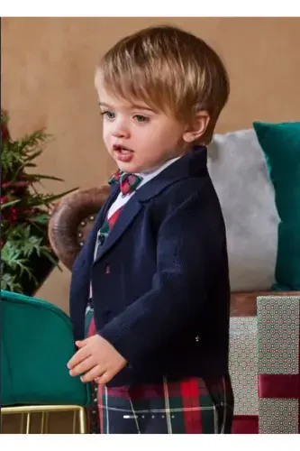 Abel&lula baby boy knitted jacket cardigan 5837-NAVY BLUE - 2