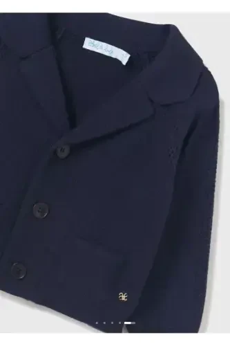 Abel&lula baby boy knitted jacket cardigan 5837-NAVY BLUE - 5