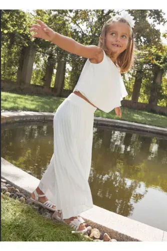 Abel&lula Pleated Chiffon Pants Suit - 1