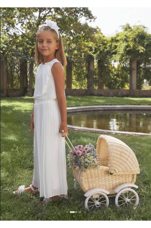 Abel&lula Pleated Chiffon Pants Suit - 2