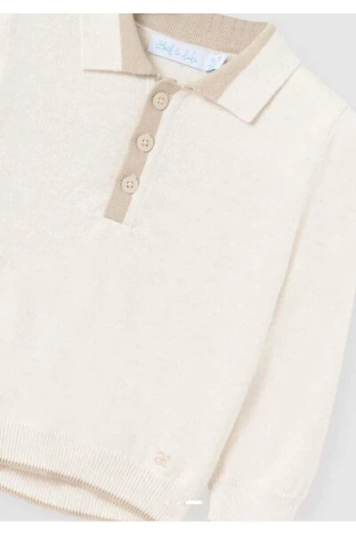 Abel&lulal Baby Boy Knit Polo Collar Sweater 5646 - 1