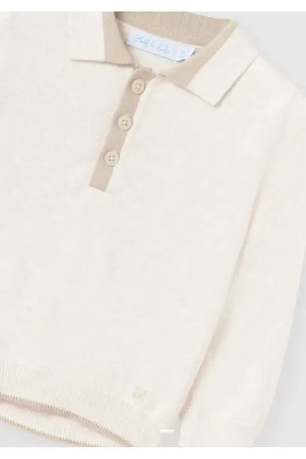 Abel&lulal Baby Boy Knit Polo Collar Sweater 5646 - 1