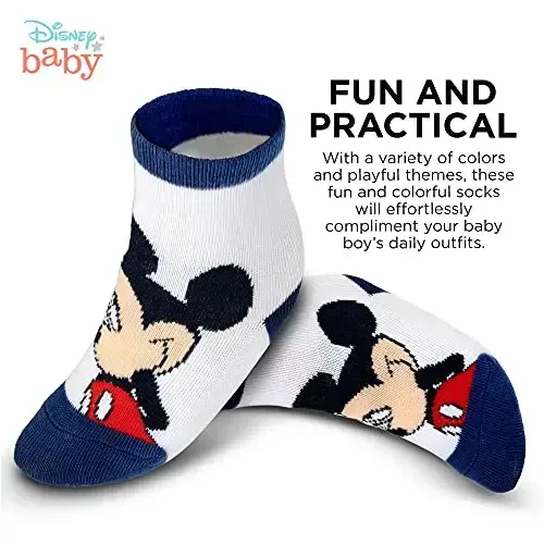 ABG Accessories Girls & Boys Minnie, Mickey Mouse, Baby Shark, Justice League 10-Pack Infant Sock 0-24 Months - 3