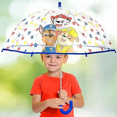 ABG Accessories Kids Umbrella for Boys and Girls Dome clear bubble umbrellas for Rain Windproof & Transparent with Easy Grip Handle Ages 3-10 - 2