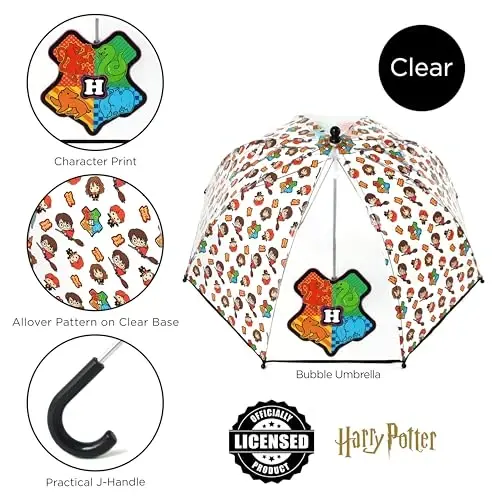 ABG Accessories Kids Umbrella for Boys and Girls Dome clear bubble umbrellas for Rain Windproof & Transparent with Easy Grip Handle Ages 3-10 - 2