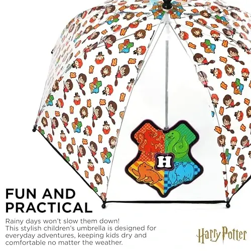 ABG Accessories Kids Umbrella for Boys and Girls Dome clear bubble umbrellas for Rain Windproof & Transparent with Easy Grip Handle Ages 3-10 - 3