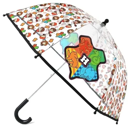 ABG Accessories Kids Umbrella for Boys and Girls Dome clear bubble umbrellas for Rain Windproof & Transparent with Easy Grip Handle Ages 3-10 - ABG ACCESSORIES
