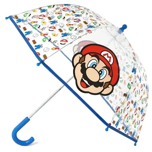 ABG Accessories Kids Umbrella for Boys and Girls Dome clear bubble umbrellas for Rain Windproof & Transparent with Easy Grip Handle Ages 3-10 