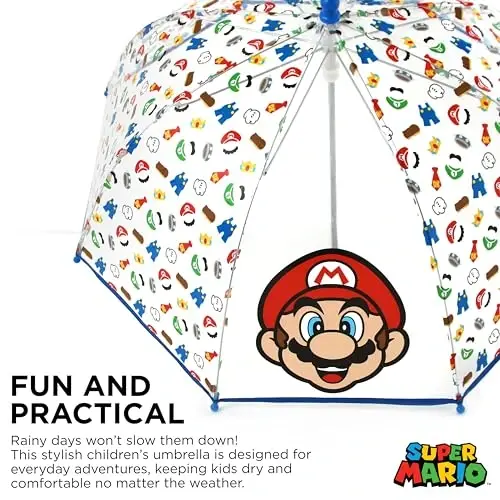ABG Accessories Kids Umbrella for Boys and Girls Dome clear bubble umbrellas for Rain Windproof & Transparent with Easy Grip Handle Ages 3-10 - 3