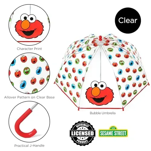 ABG Accessories Kids Umbrella for Boys and Girls Dome clear bubble umbrellas for Rain Windproof & Transparent with Easy Grip Handle Ages 3-10 - ABG ACCESSORIES (1)