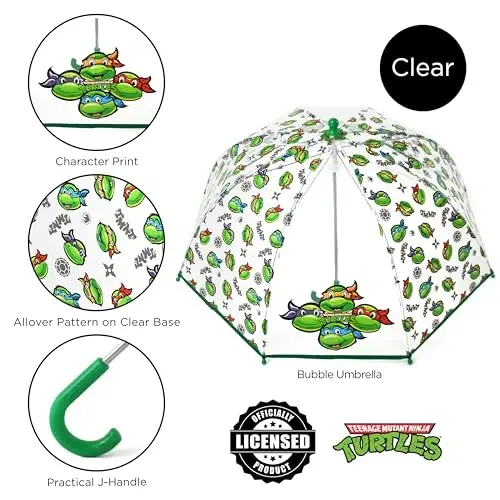 ABG Accessories Kids Umbrella for Boys and Girls Dome clear bubble umbrellas for Rain Windproof & Transparent with Easy Grip Handle Ages 3-10 - ABG ACCESSORIES (1)